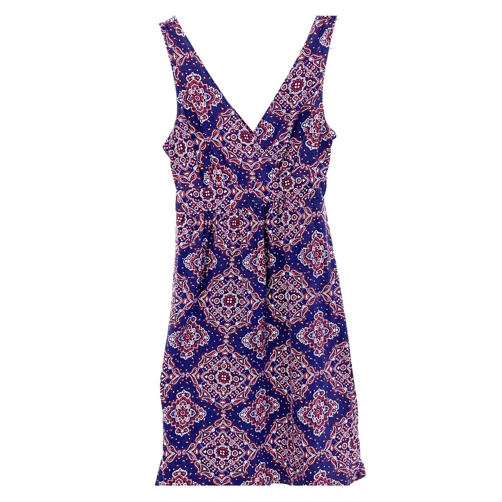 Old Navy Sundress Navy Blue and Orange Print